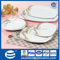 20PC-EX7209 набор с овальной рисовой плитой квадратный белый фарфор посуда набор для Турции и России